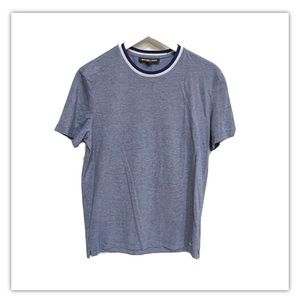 Michael Kors Men’s T Shirt Small S Blue Shirt Casual Short Sleeve Crew Neck